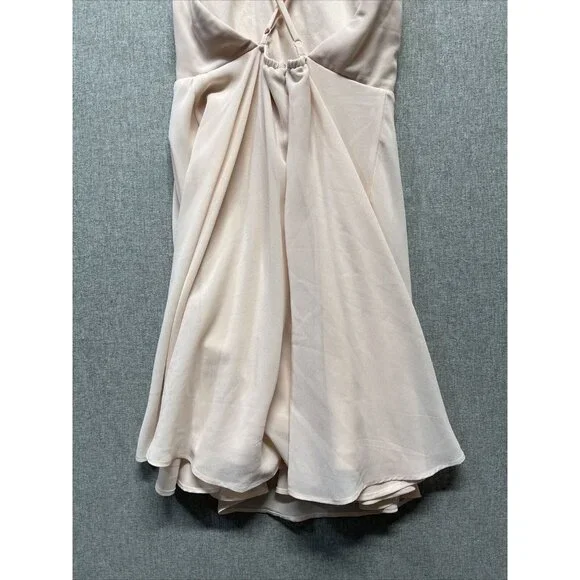 Lulus Womens Mini Cocktail Elegant Dress Sizel XS Light Pale Pink Peach - Picture 8 of 11